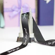 Gift gift packaging Ribbon printing Satin ribbon Birthday gift box Pull flower handmade bow Webbing rope Tanabata Festival