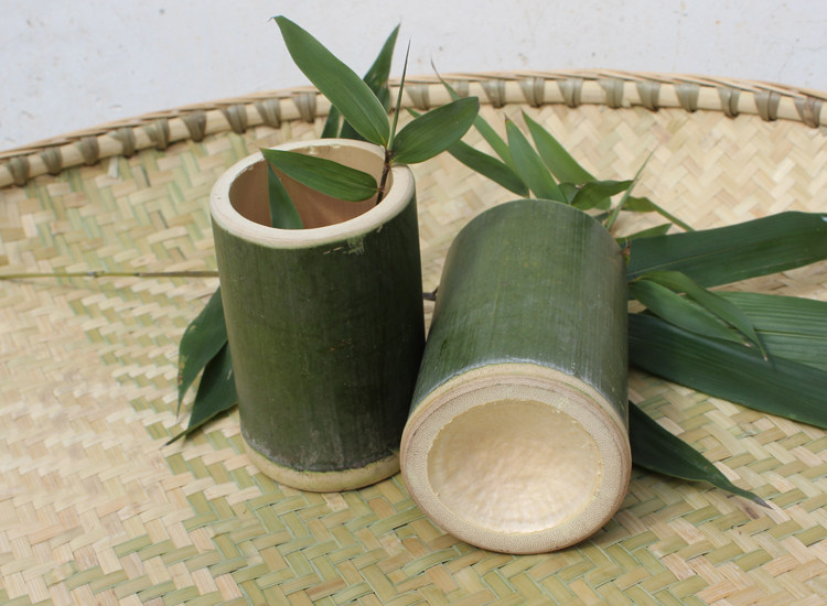 下单现砍现加工 天然竹筒 竹杯竹碗 竹筒蒸饭蒸筒 新鲜楠竹可制定