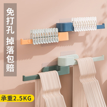 Hanger storage artifact Household non-punching space saving fixed hook Balcony drying rack Wall-mounted finishing shelf