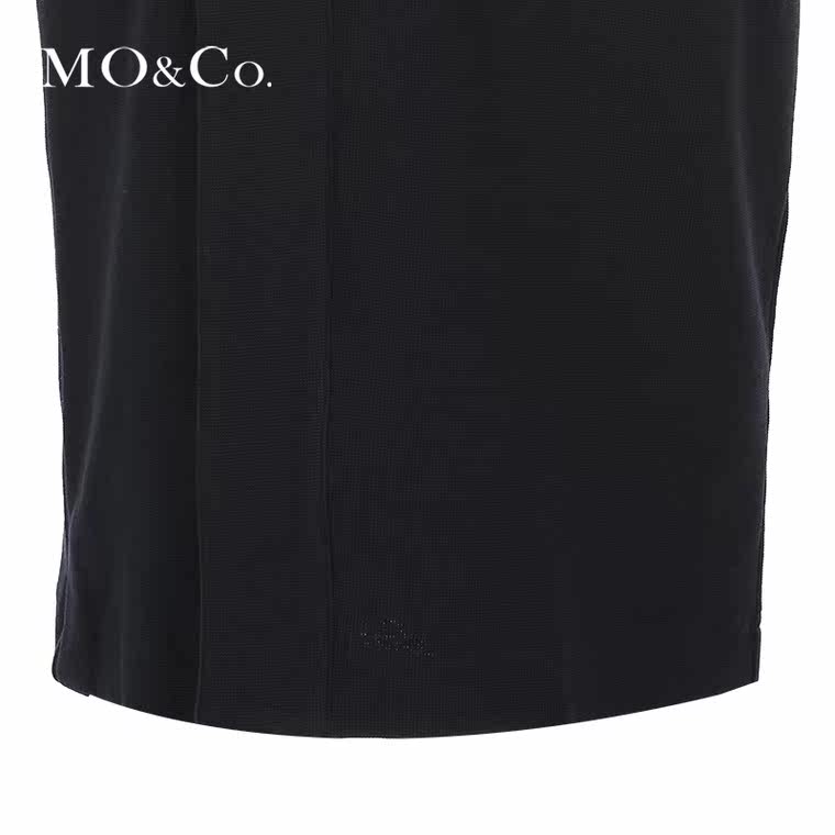 MO&Co.前开叉半身裙直筒中长铅笔裙简约个性MA153SKT88 moco