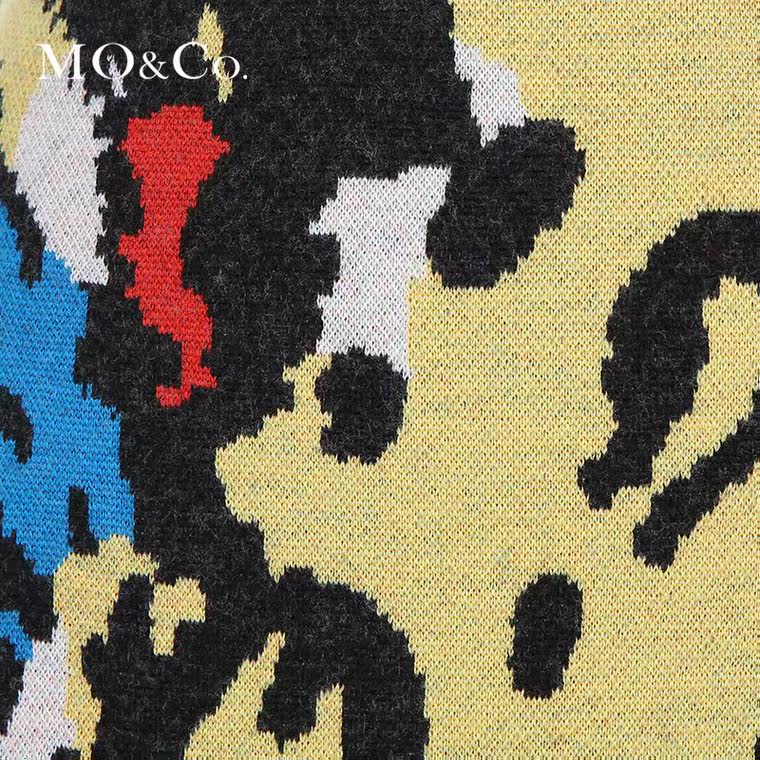 MO&Co.包臀半身裙2015欧美秋装豹纹松紧腰毛针织裙MA153JEY09moco