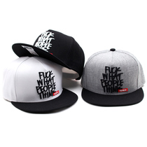 Fuck Letter Embroidery Baseball Cap Letter Embroidery Baseball Cap Hip Hop Flat Edge Cap
