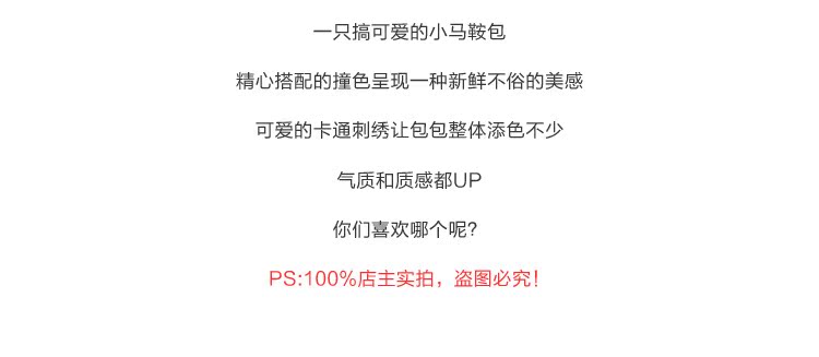 有愛馬仕馬鞍 2020新款女包韓版可愛刺繡流蘇鏈條包撞色單肩斜挎小包包馬鞍包潮 愛馬仕的馬鞍包