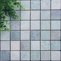 Stone mosaic wall stickers green treasure antique light green marble waist line fish pond background wall toilet tile living room