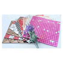 Self-adhesive mosaic background wall Aluminum plastic plate with rubber Red Rose Red Rose black and white bronze Brown rose gold wall stickers