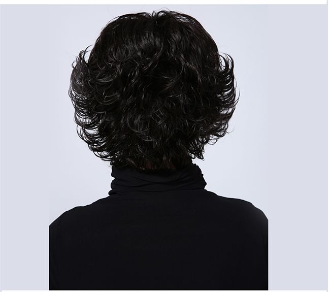 妈妈反翘发型假发女短发 中老年人气质女士短卷假头发