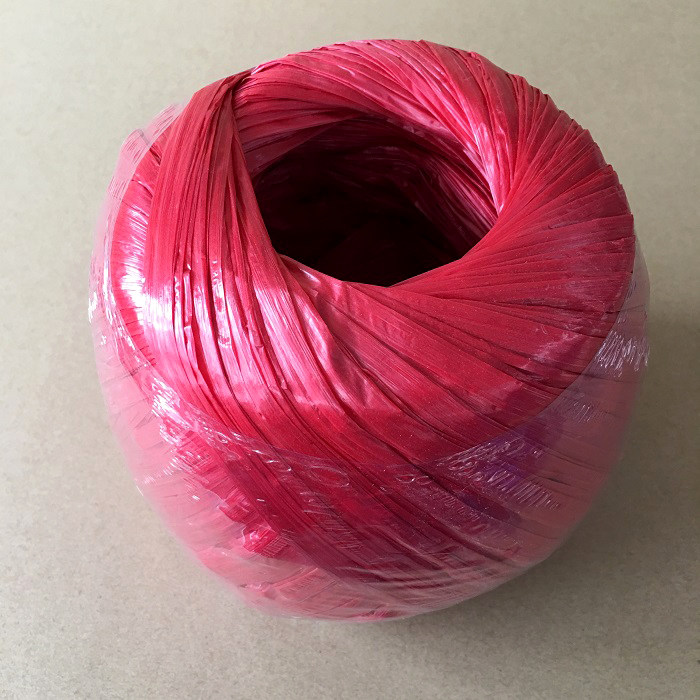 草球草绳打包绳包装绳绳子 新料红色 净重200克 不退色3cm宽210米