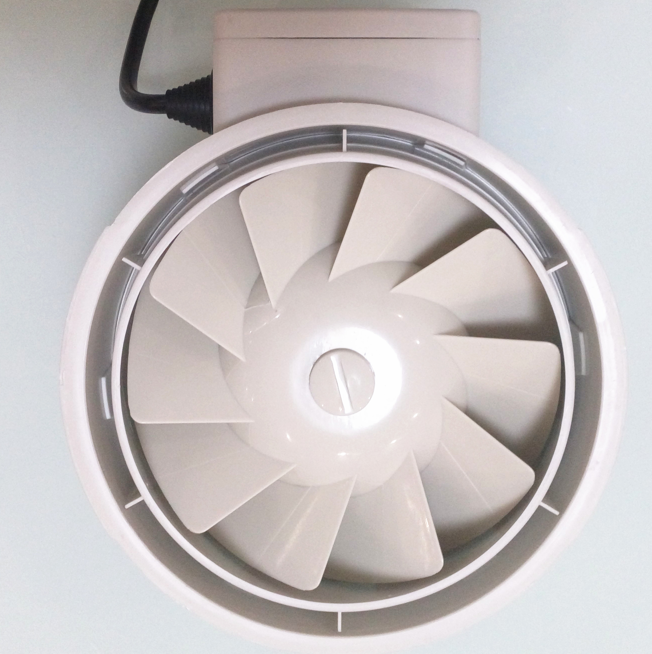 鸿冠圆形管道风机pvc110换气扇4寸静音排气送风强力抽风机hf-100p