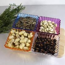 Bar Snack Dish KTV Plate Acrylic Fruit Pan Transparent Creative Eurostyle Square Fruit Basin Casual