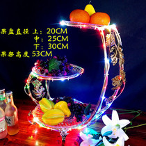 Special bar luminous fruit plate three layer fruit plate five layer seven layer iron KTV fruit plate double layer