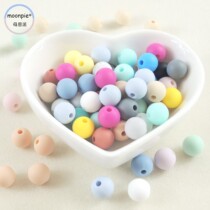 moonpie 9mm silica gel round bead smallest bead food grade bites DIY baby tooth gum pearl BD001