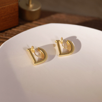 D Alphabet Mosquito Incense Tray Ear Clip Retro Matt Without Earthy earrings Superior Ear Rings Lukewarm LUKEWARM Frosty Ethic Earrings