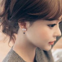 SUSUHOUSE Korean no ear pierced ear clip fake stud earrings invisible earrings temperament simple student silver needle drop earrings