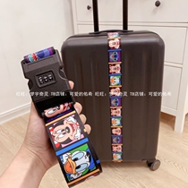 Export Japan cartoon luggage rope packing rope Cross password lock luggage packing rope Cartoon reinforced rope