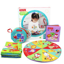 Fisher Baby cloth book Baby food is not bad toy Childrens early education puzzle cognitive three-dimensional cloth book 6-12 months