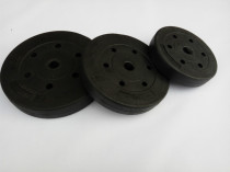 Solid environmental protection dumbbells wrapped in rubber weightlifting barbell small hole dumbbell barbell universal piece fitness equipment