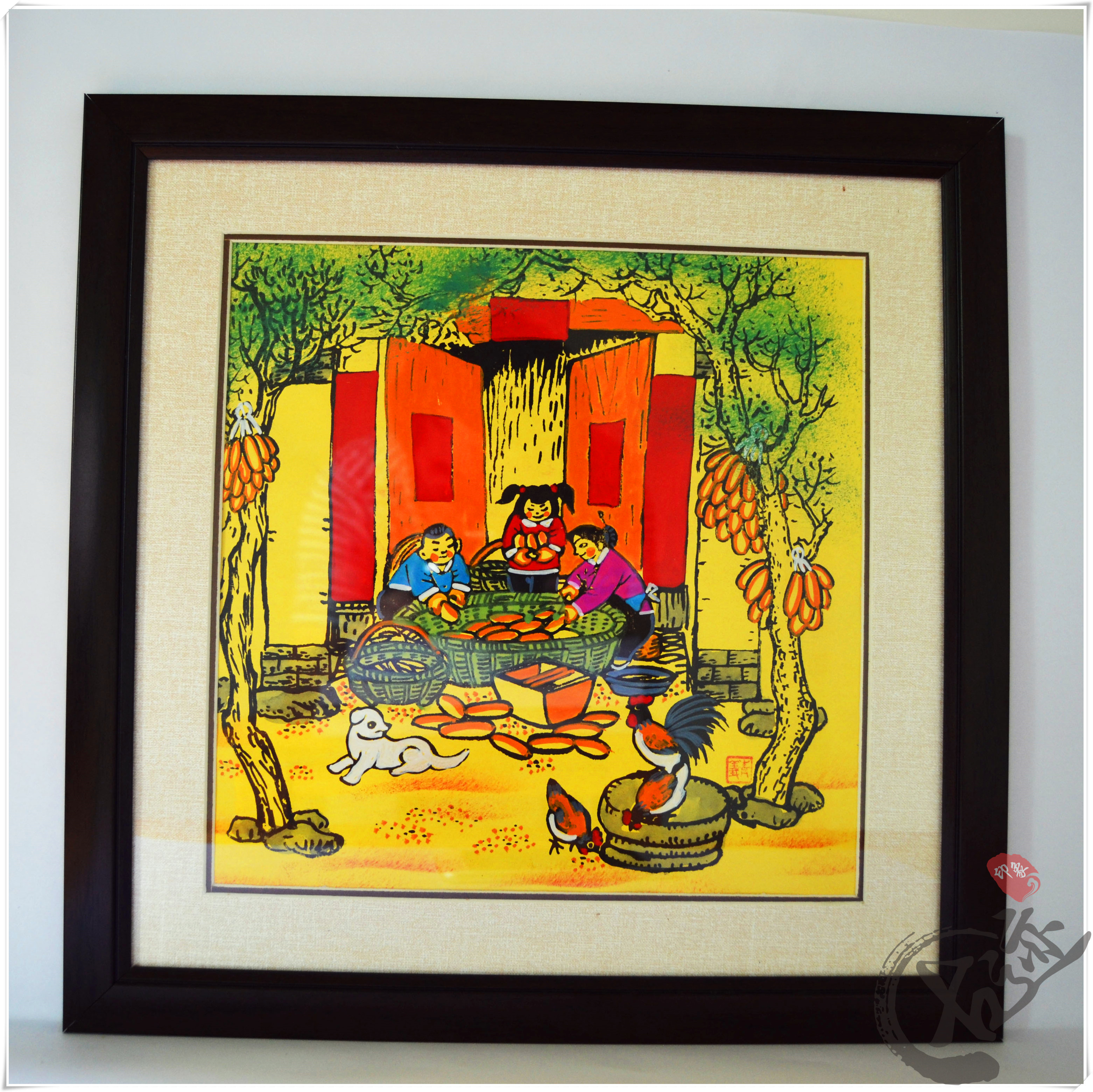 【古迹印象】陕西户县农民画 民间工艺品 家居饰品 装饰画