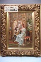 Austrian nineteenth-century painter A Wildau Lococo style Western antique oil painting flower language