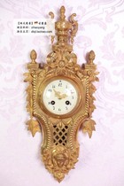 Nineteenth-century French Louis sixteen Style JAPY bronze-gold hanging wall clocks European-style antique old clocks