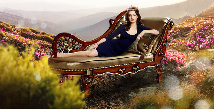 艺爽欧式贵妃椅实木沙发懒人躺椅沙发新古典美式卧室贵妃椅美人榻