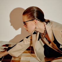 MADEINAM2020 autumn and winter New Vintage Modern color matching stitching suit three-piece jacket vest trousers