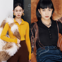 MADEINAM2020 early autumn new custom 60 knocks fine sheep wool retro style micro-transparent knitted polo shirt