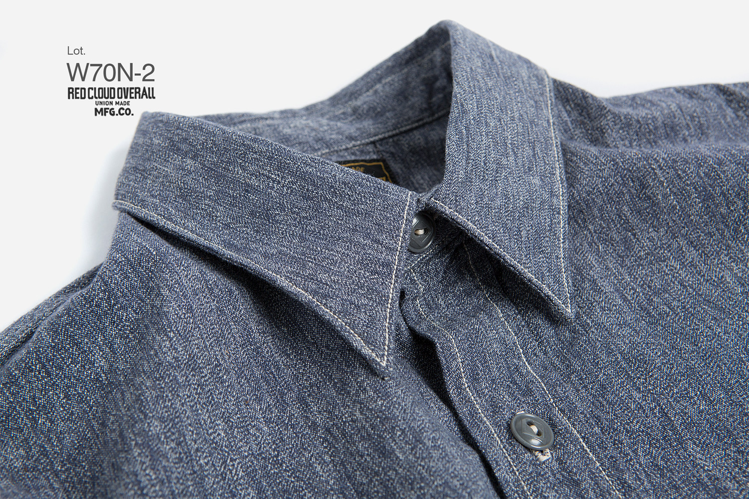 redcloud 赤芸 lot w70n-2 椒盐色 工装长袖衬衣 经典再现_7折现价649