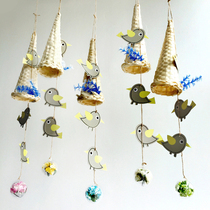 Hallway decoration Kindergarten Ring Creation Classroom air hanging accessories Bamboo choreography Artisanal Wind Bells Material Bags of Ideas