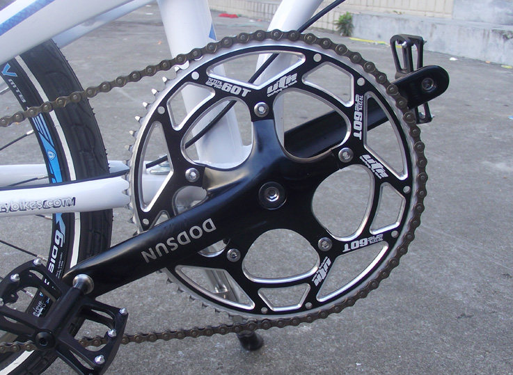 台湾dodsun超大牙盘 折叠公路小轮车改装单速牙盘自行车零配件60t