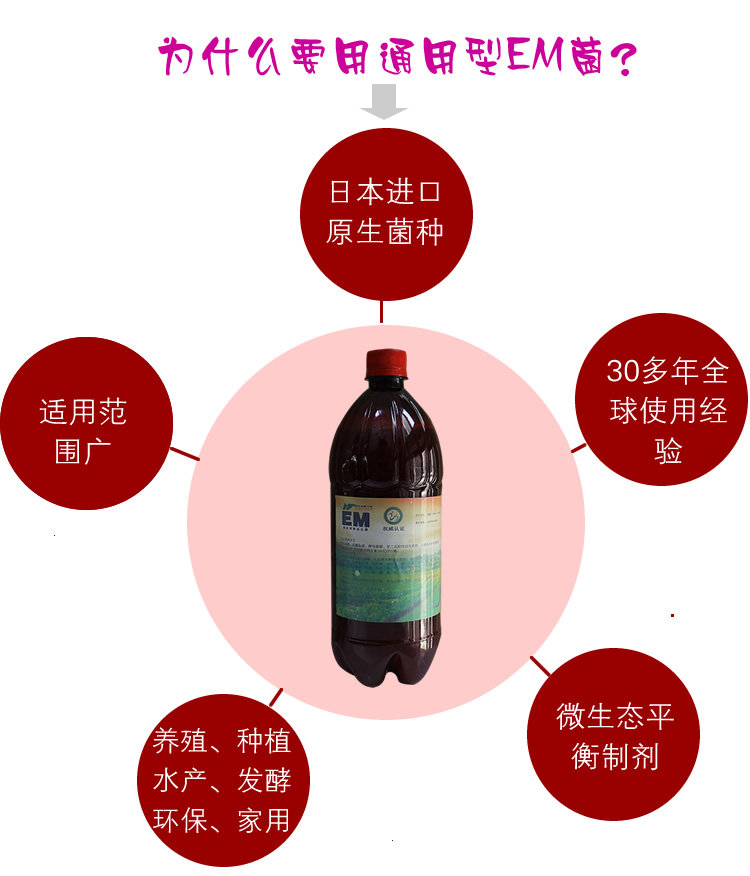 永丰em菌原露养花喂鱼专用水产养殖种植发酵床em原液益生菌液2斤