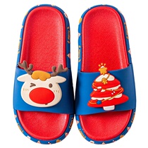 2021 Slippers female Christmas couple cartoon elk home indoor and outdoor wearing bathroom shower cool slippers male summer