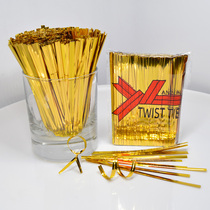 800 pieces of bandage wire Baking gold wire tie Gift bag tie mouth tie Soft iron wire food tie wire