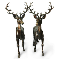 Sika deer pure copper deer ornaments opening gift ornaments home decoration crafts villa living room study copper decoration