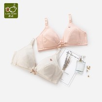 Rabbi front buckle breastfeeding bra pure cotton New Back button pregnant mother bra 2 pieces without steel ring
