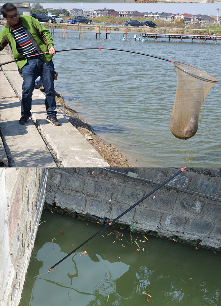 杆包赔巨物碳素抄网钓抄专用杆米伸缩超硬高岸断3抄鱼竿黄鳝超轻