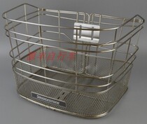 Japanese bicycle large basket stainless steel thick wire basket basket car basket with net stainless steel basket large