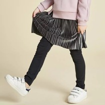 Childrens velvet fake two-piece culottes 2021 Spring and Autumn New Korean girls