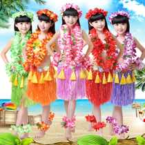  Childrens DAY Hawaiian HULA DANCE set 40CM thick seaweed dance performance environmental protection clothing kindergarten performance