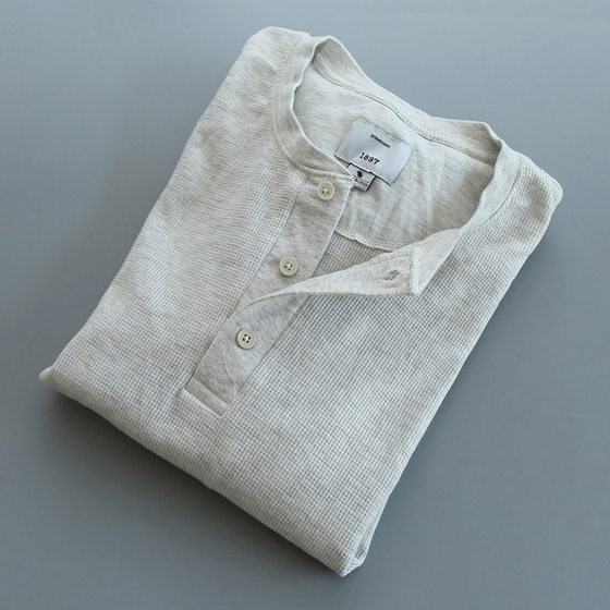 Coolbao Foreign Trade American Henry Collar Long Sleeve T-shirt Men's Spring and Autumn Half-open Collar Waffle Sweater Underwear Base Shirt
Coolbao Foreign Trade American Henry Collar Long Sleeve T-shirt Men's Spring and Autumn Half-open Collar Waffle Sweater Underwear Base Shirt