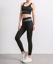 Fitness suit female shock shock jitter dry bra yoga suit running tight hips sports plati tops