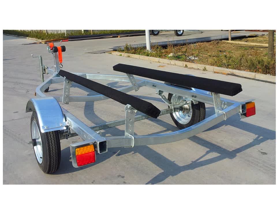 销售木条式摩托艇拖车,游艇快艇路亚艇拖车玻璃钢游艇拖车架拖架