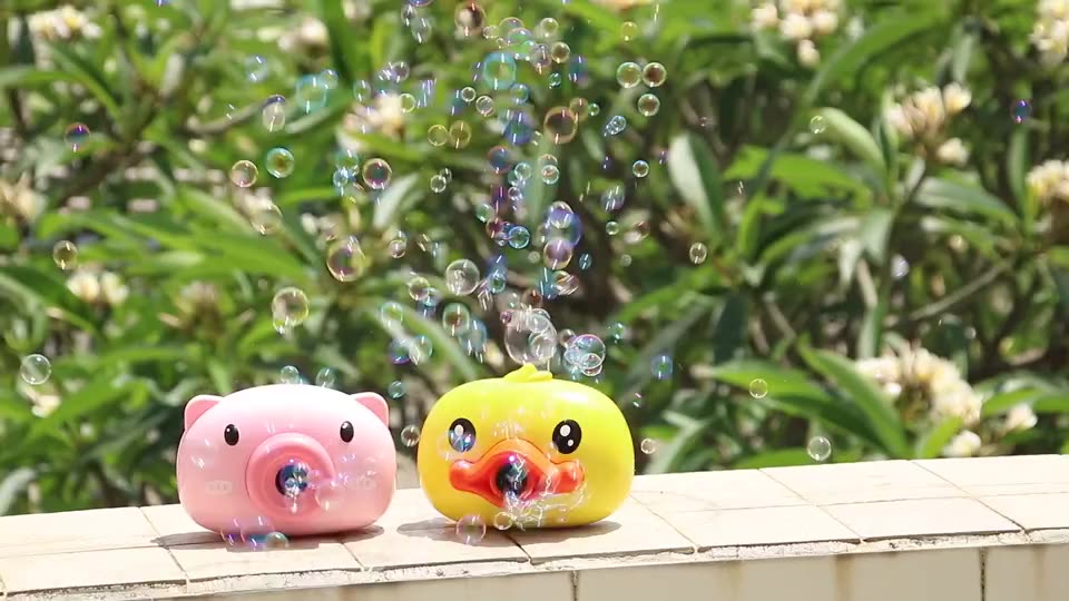 well designed kids automatic gatling pig water bubble blowing