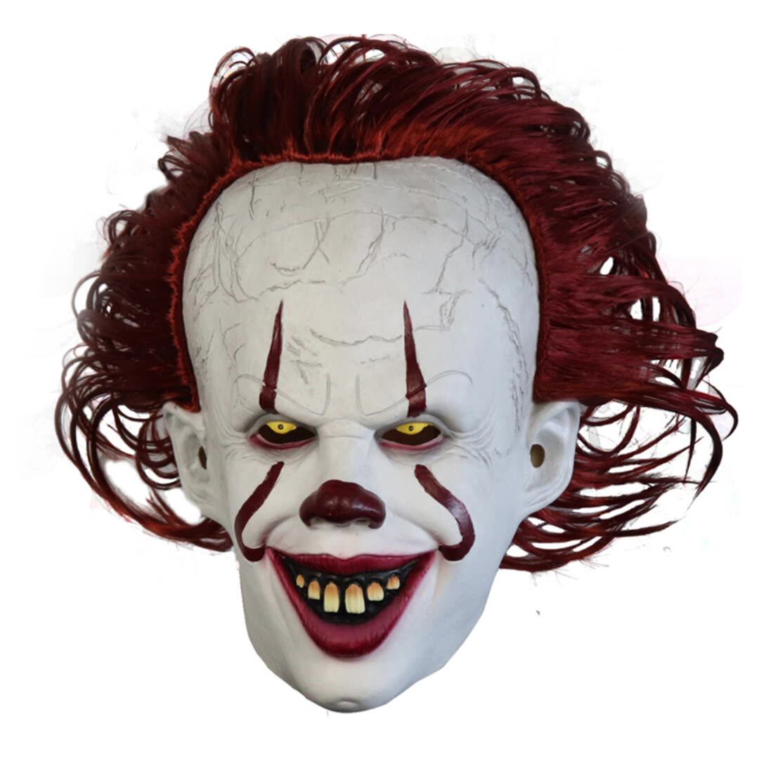 helloween masks real party costume horror mask latex long hair