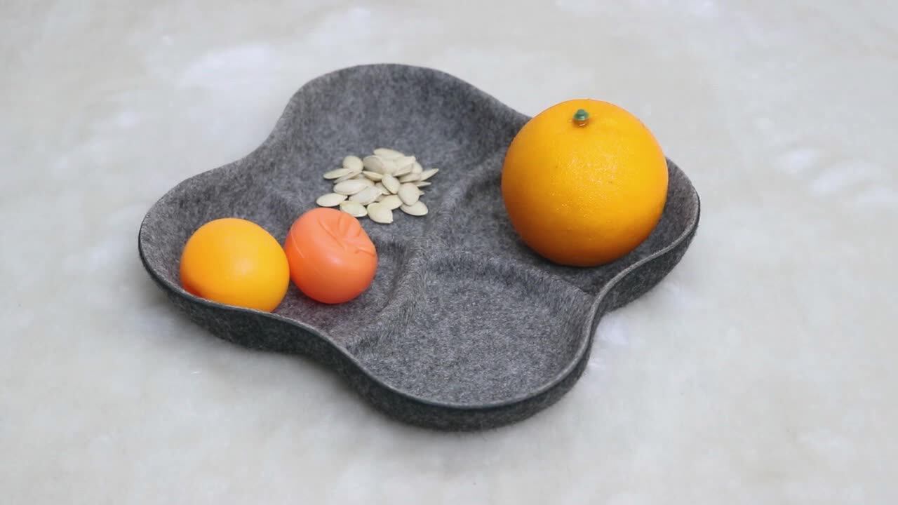 加硬毛毡收纳篮卧室收纳盒化妆品收纳筐办公室桌面置物筐颜色可选