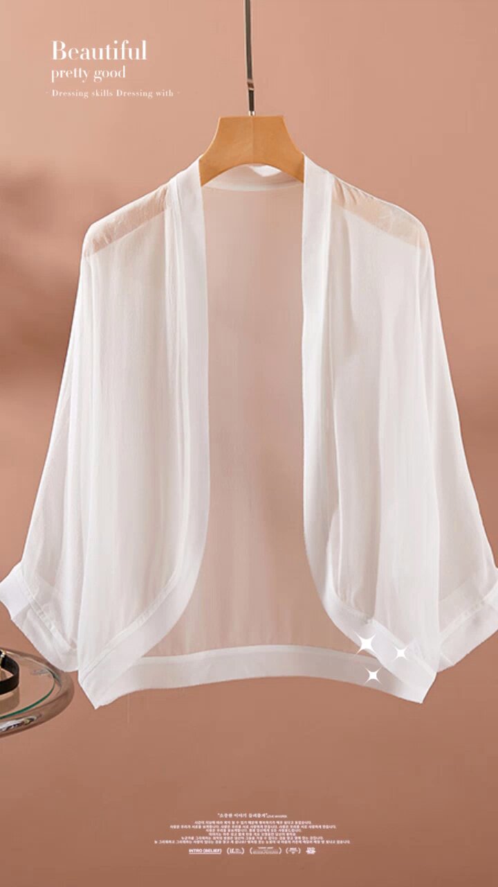 这条真丝小披肩也太显贵了吧!配裙子绝了