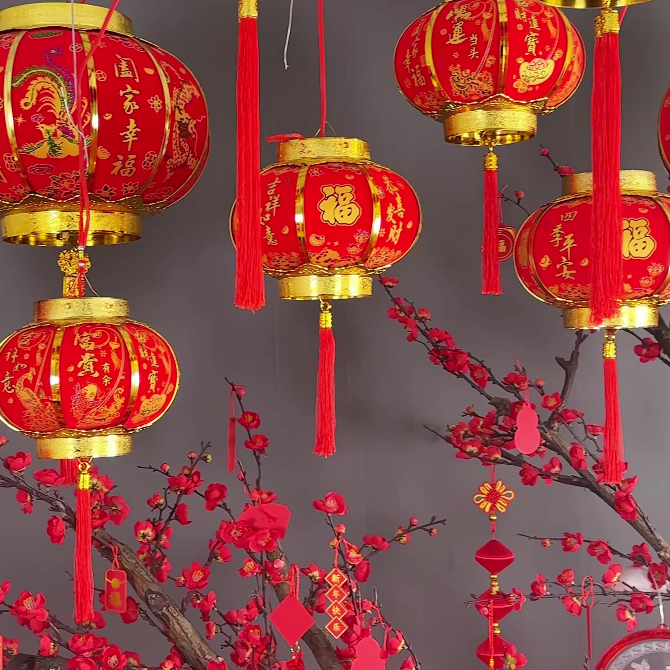 新年手提灯笼民族风烫金宫灯投影乔迁婚礼送礼装饰花灯批发-阿里巴巴