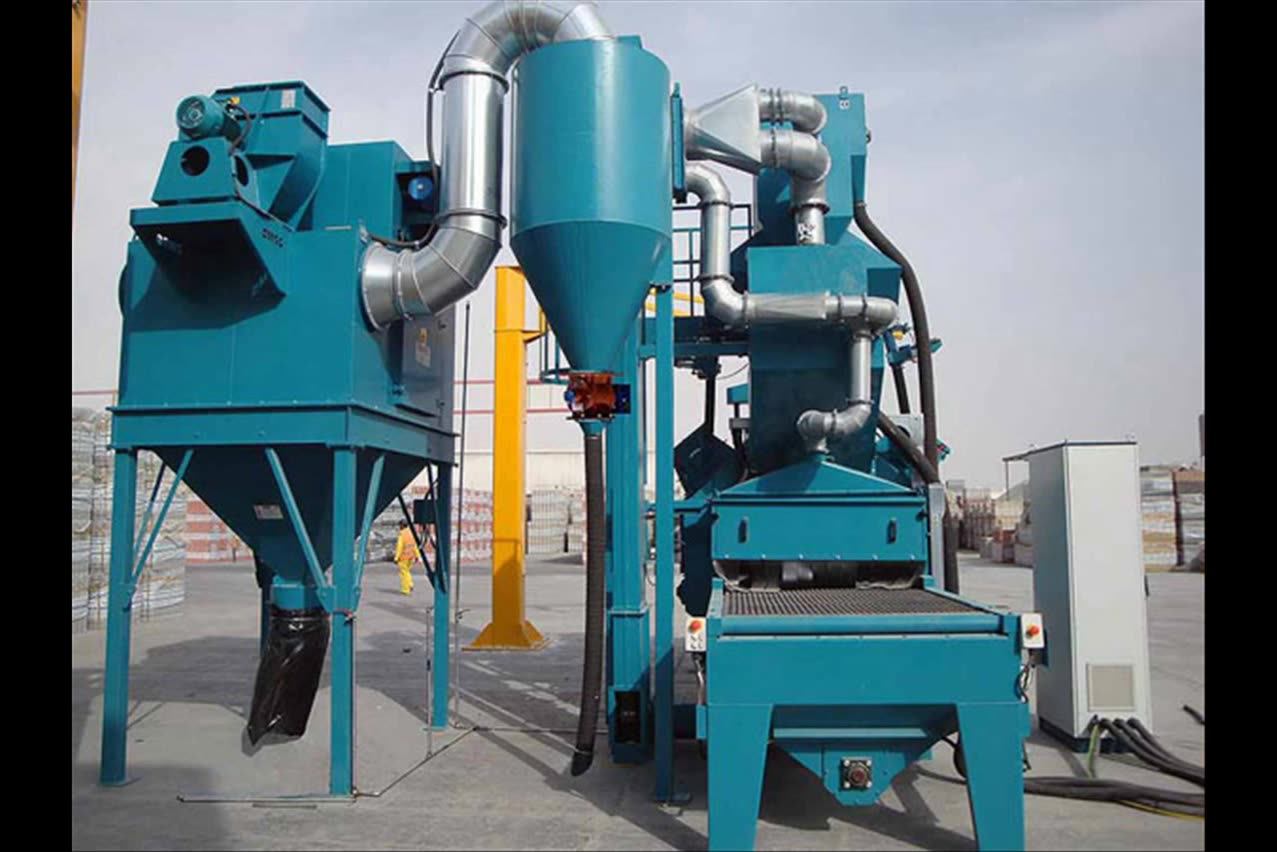 厂家直供通过式石材抛丸机 地板砖打毛粗话设备 路沿石清理抛砂机