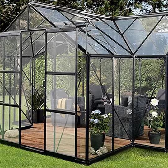 work-in or mini glass garden greenhouse for fam