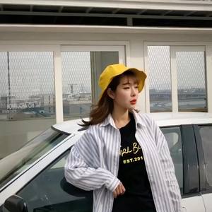 艾尤 韩国渔夫帽女夏韩版文艺潮百搭学生日系荷叶边防晒遮阳盆帽