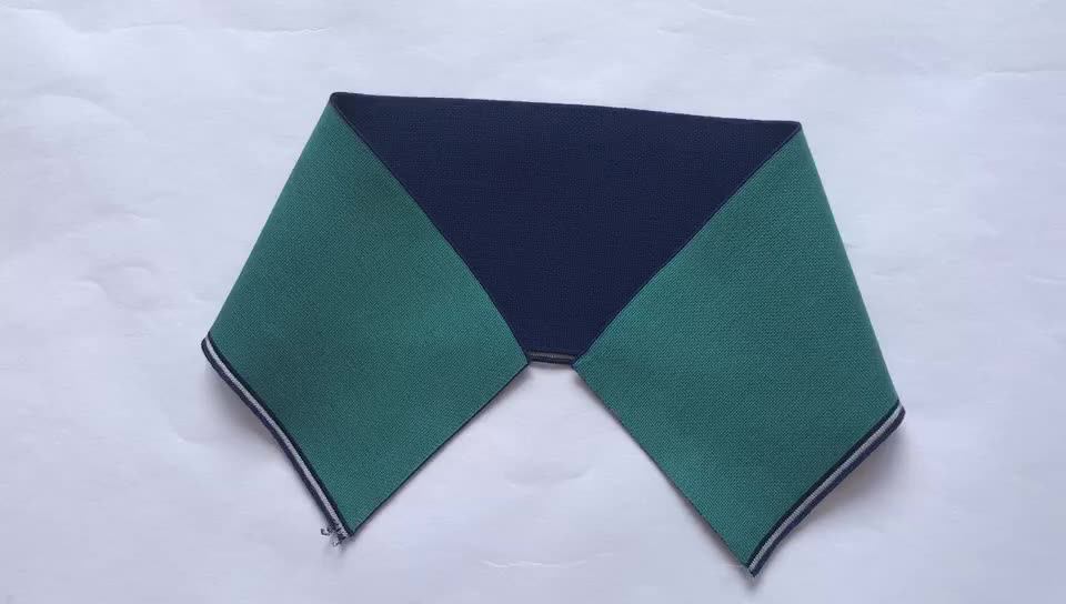 银美纺织定制丝光棉双色双面扁机领扁机袖口精品双丝光棉衣领厂家